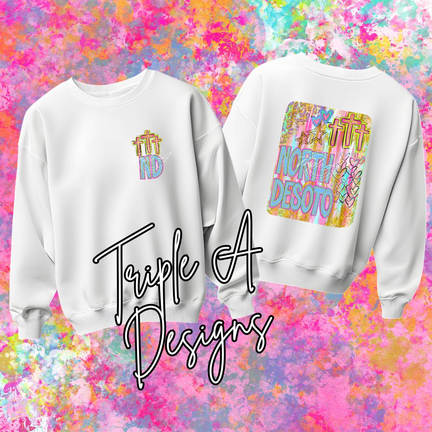 North Desoto Trendy Preppy Cross Design - Short Sleeve Tee, Long Sleeve Tee, Sweatshirt