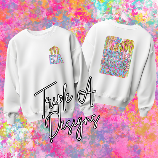 Evangel Trendy Preppy Cross Design - Short Sleeve Tee, Long Sleeve Tee, Sweatshirt