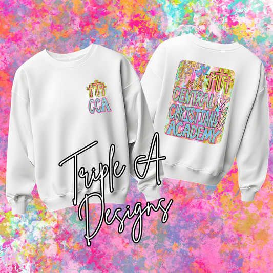 Central Trendy Preppy Cross Design - Short Sleeve Tee, Long Sleeve Tee, Sweatshirt