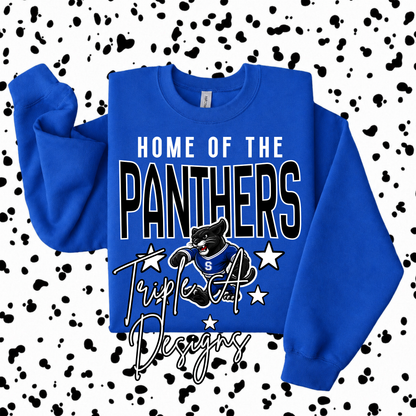 Home of the Panthers- Short Sleeve Tee, Long Sleeve Tee, Sweatshirt