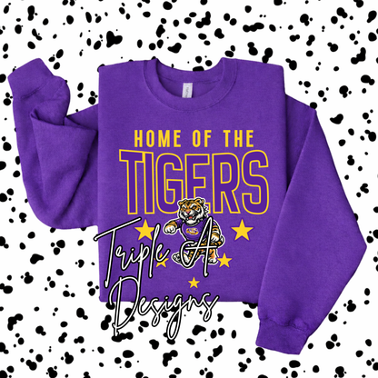 Home of the Tigers- Short Sleeve Tee, Long Sleeve Tee, Sweatshirt